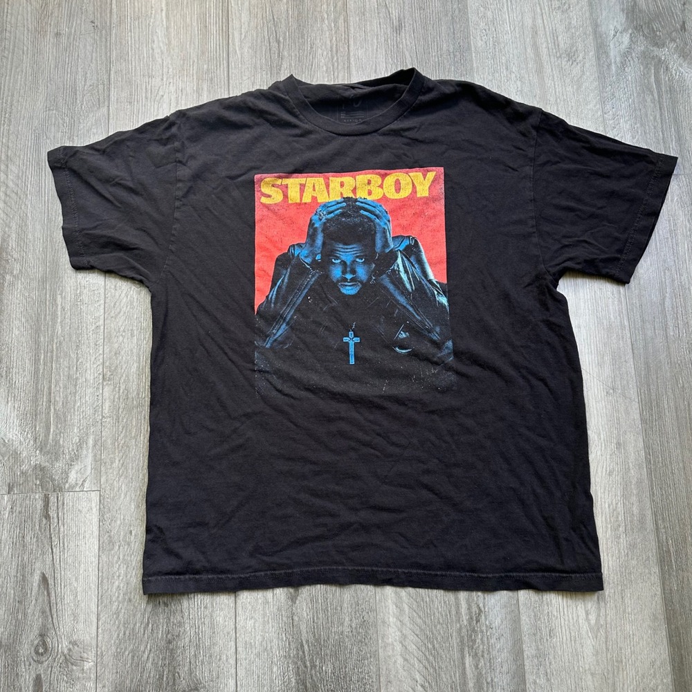 The Weeknd Starboy Black Graphic Tee XL official merch